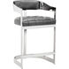 Beaumont 35.25 inch Stainless Steel / Cantina Magnetite Counter Stool